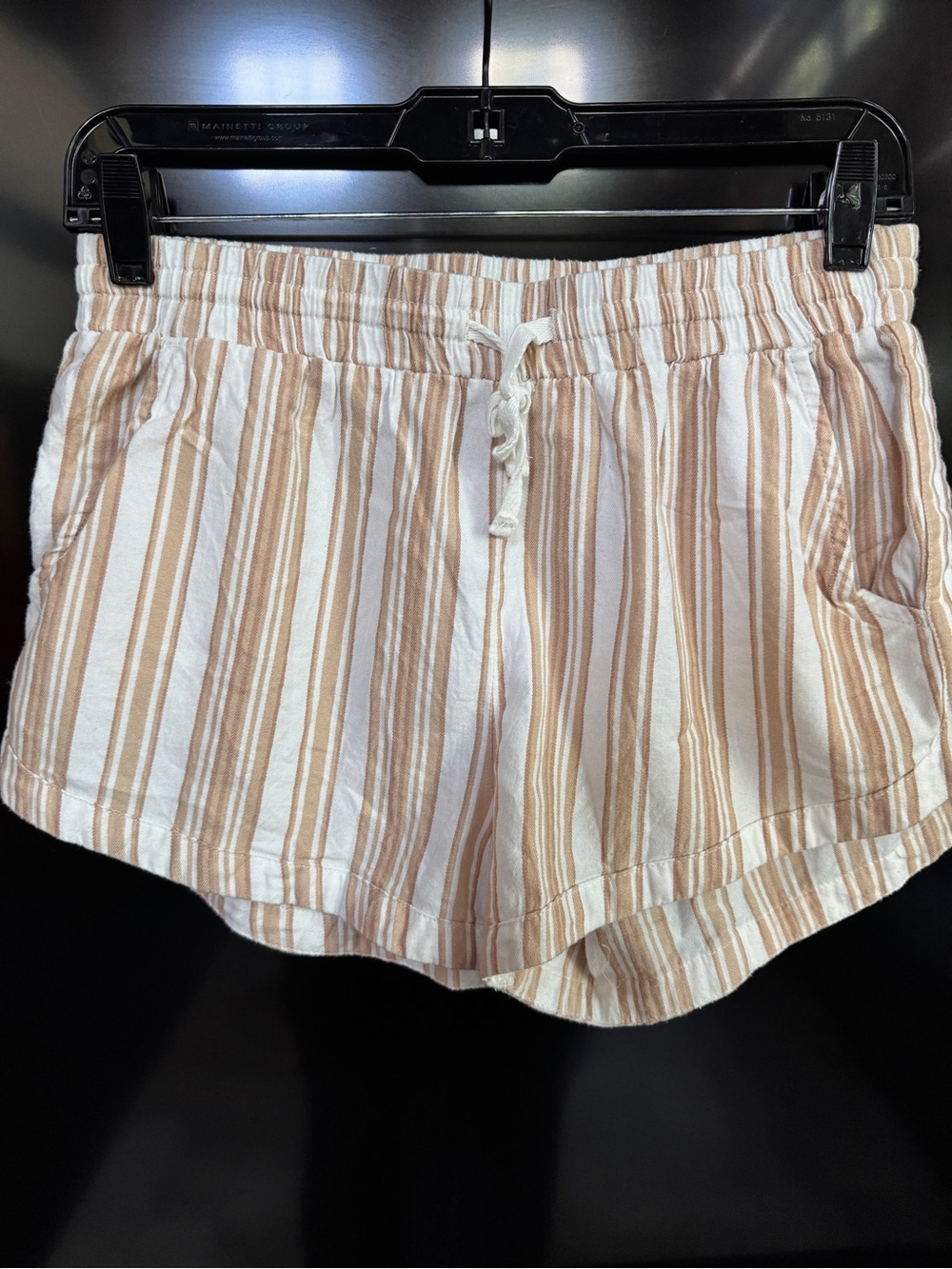 Billabong White and Tan Striped Women’s Shorts